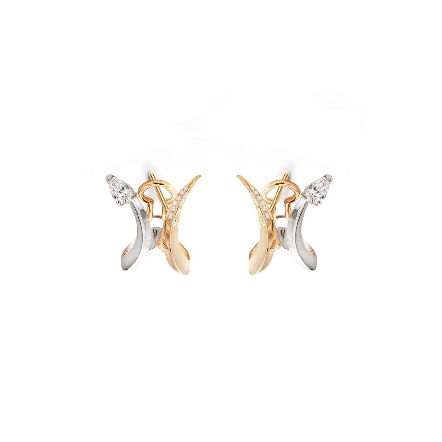 Orecchini 'Reverso' in oro e diamanti REVERSO | OR AU18B/G SGC/PV CT 0,30+0,16